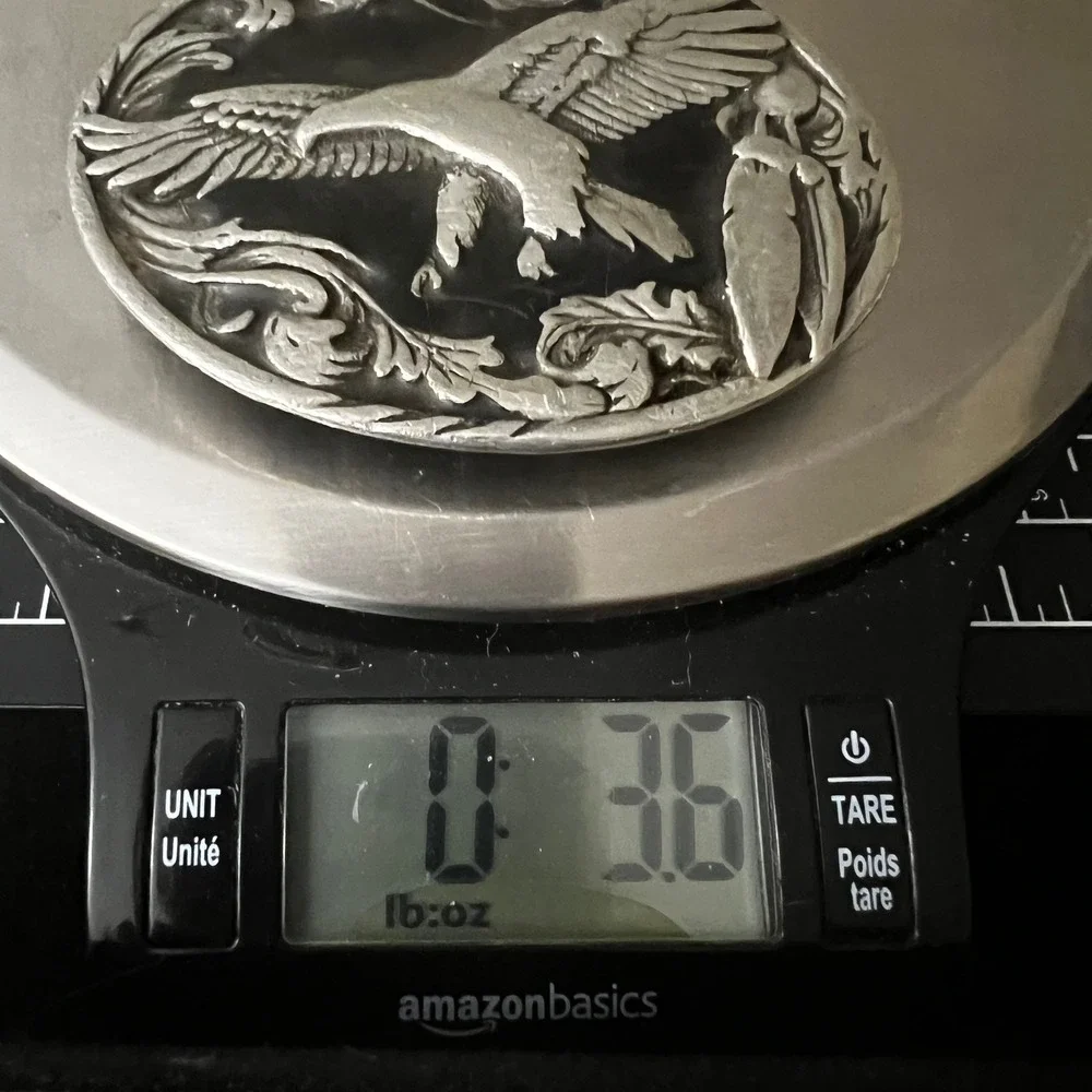 Siskiyou 1995 Flying Eagle Pewter Belt Buckle A-2 Made in USA Large Western